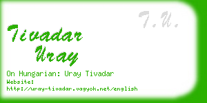 tivadar uray business card